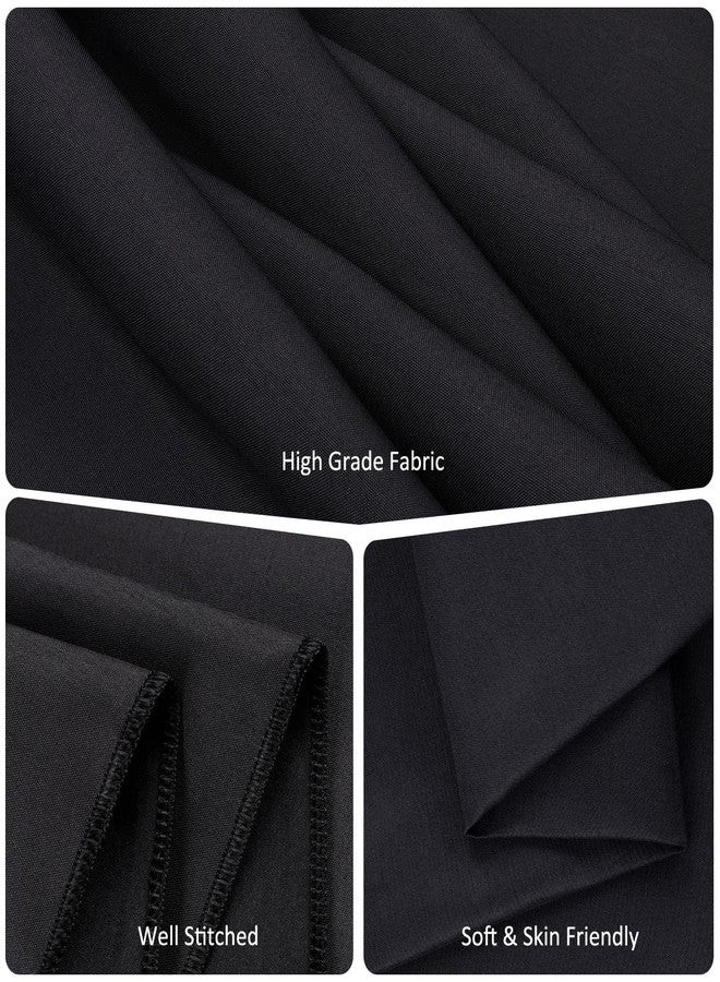 CKIKU 8 Packs Black Tablecloths 60x102 Inch Rectangular Table Cloths for 6 Foot Rectangle Tables, Wrinkle Resistant Washable Polyester Fabric Tablecloth for Dining Wedding Buffet Party Banquet - Image 4